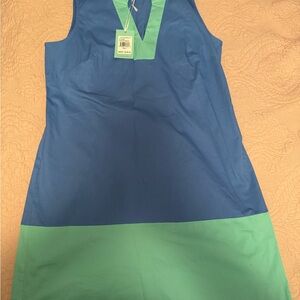 Sail to Sable Blue and Green Dress, size L NWT